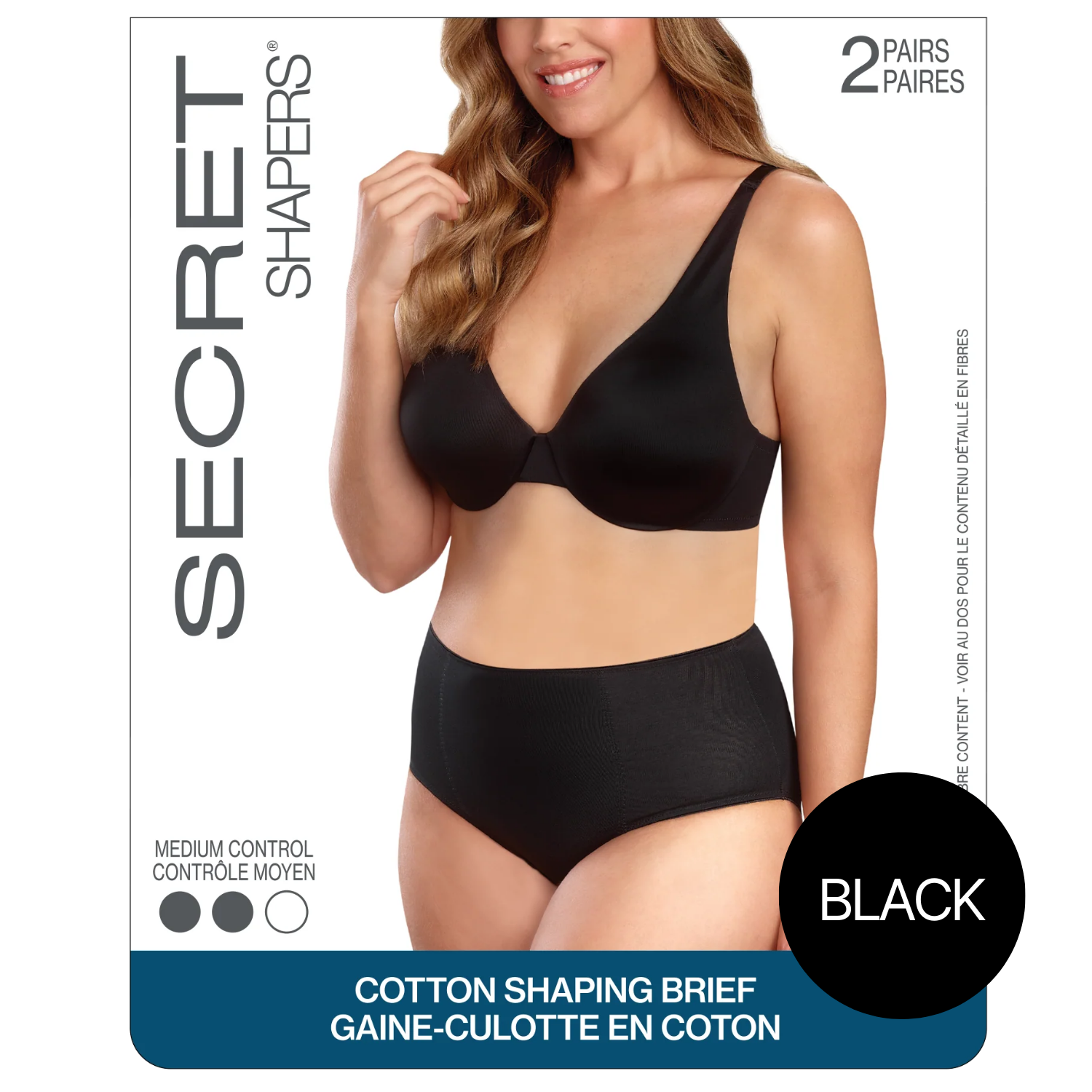 SECRET SHAPERS® Cotton Shaping Brief - 2 Pairs