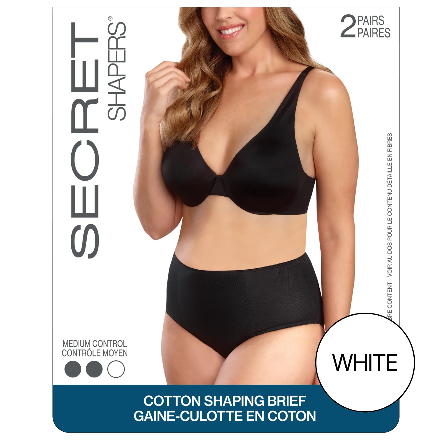 SECRET SHAPERS® Cotton Shaping Brief - 2 Pairs