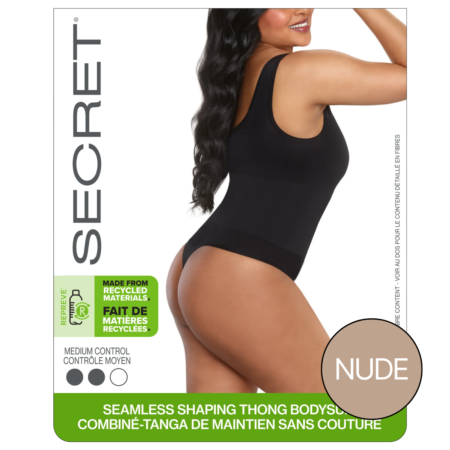 Body string gainant sans couture SECRET® - 1 pièce