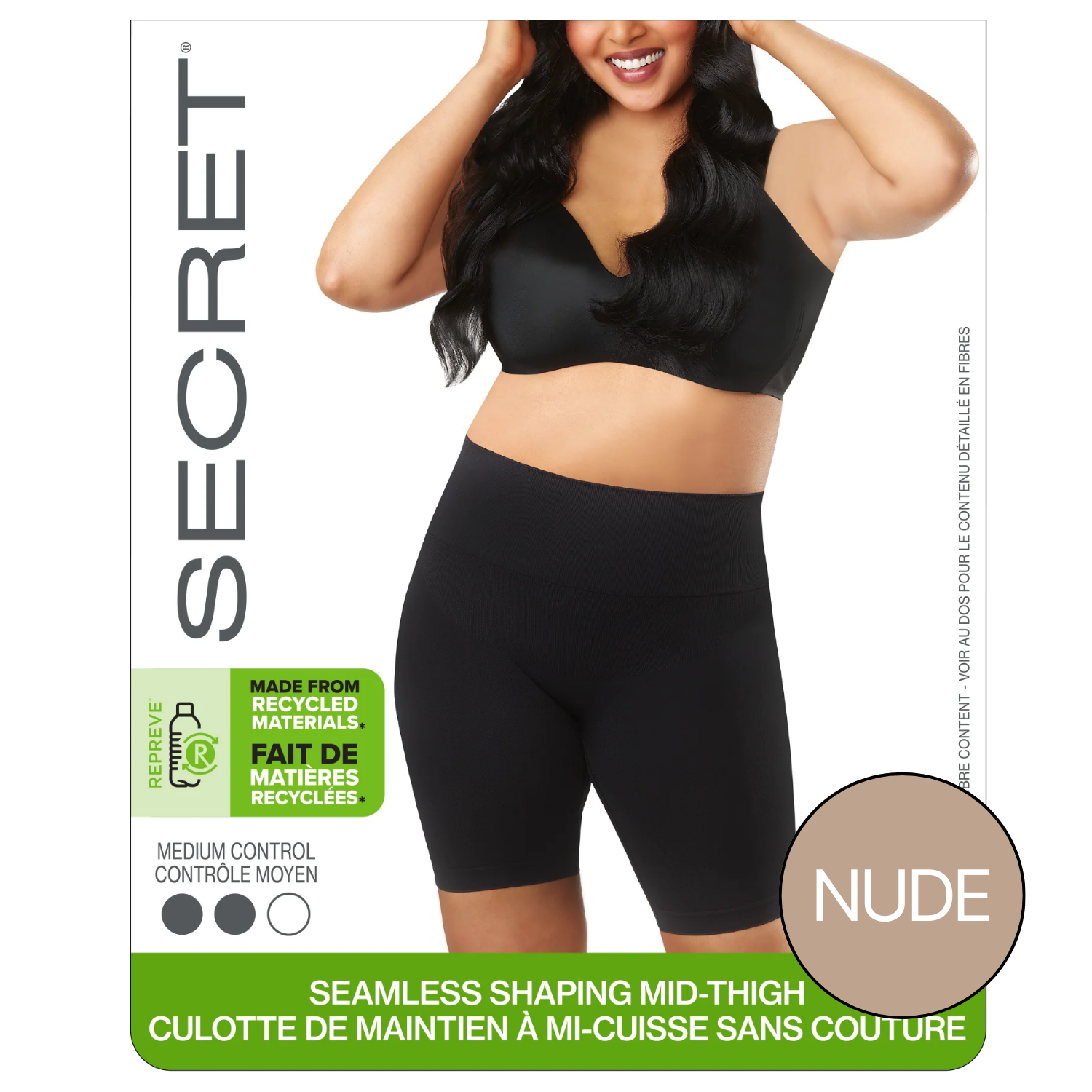 Mi-cuisse gainante sans couture SECRET® - 1 paire